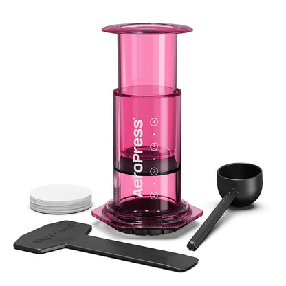 AeroPress, Clear Kaffebrygger, Pink-limited